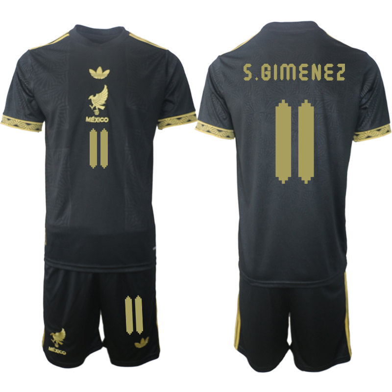 Men 2025-2026 National Team Season Mexico Black #11 Soccer Jersey